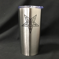 20 oz. double-walled tumbler with Eastern Star logo 