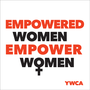 2X2 Square Button With "Empowered Women"  