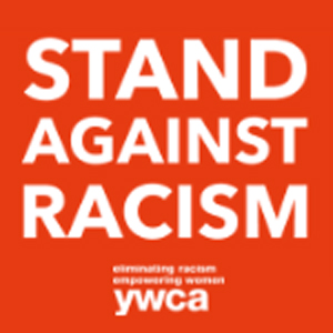 2X2 Square Button With "Stand Against Racism"  