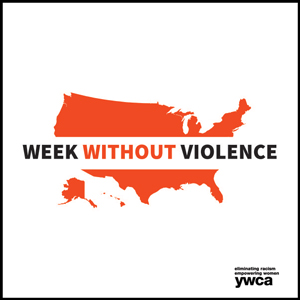 2X2 Square Button With "Week Without Violence" 
