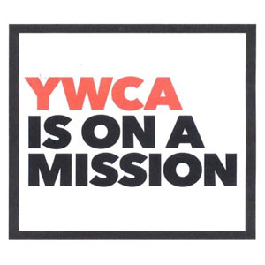 3X3 White Patch With "YWCA is on a Mission" 