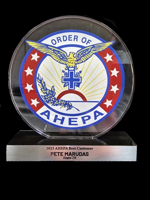 AHEPA Acrylic Circle Award 
