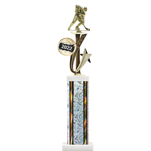 Exclusive Shooting Star Spinner Riser Rectangle Column Trophy 