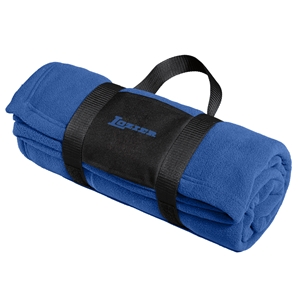 Fleece Blanket with Carrying Strap 