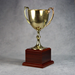 Gold Metal Cup On Rosewood Base - AAA - Gold Metal Cup On Rosewood Base