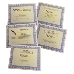 HOSA Certificates 