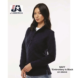 J AMERICA Women’s Quilted Snap Pullover 