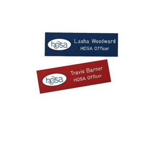 Name badges - 1" x 3" with Custom Hosa Emblem Attached 
