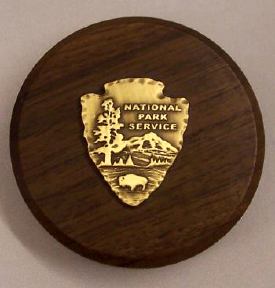 National Park Walnut Paperweight National park paperweight, walnut, arrowhead, national park gift