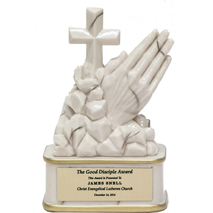White Praying Hands Statue 