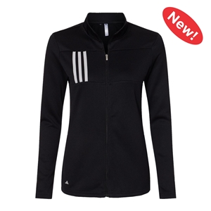 Womens 3-Stripes Double Knit Quarter-Zip Pullover 