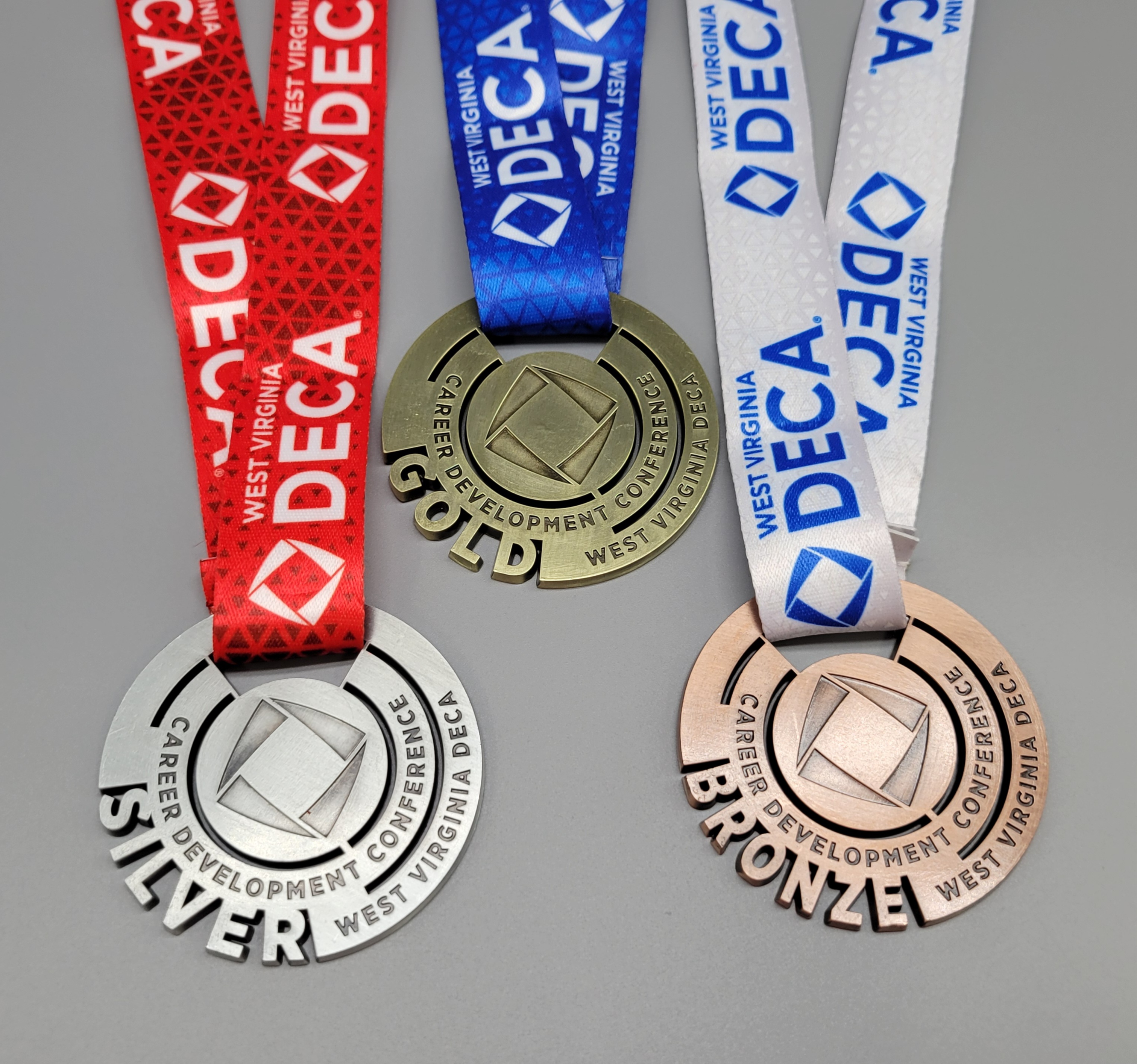 Deca Award Ribbon - West Virginia DECA Gold Medal #DEC-WV-GoldMedal2024
