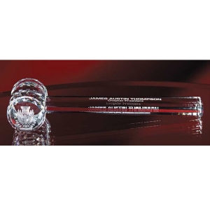 10.25" Clear Crystal Gavel 