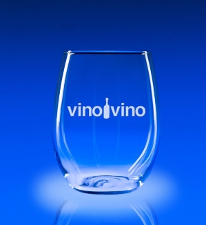 21oz TRENDSETTER STEMLESS WINE  Etched - Set of 2 