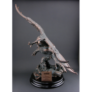 24" Bronze Finish Flying Eagle on Base 