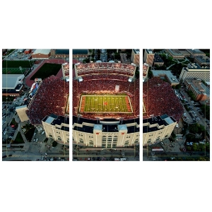 3 Panel Memorial Stadium Stretched Canvas Print - West Stadium 