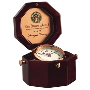 4" Captains Clock - Cherry 