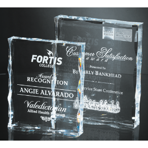 5" x 6" Acrylic Block with Scallop Edge 