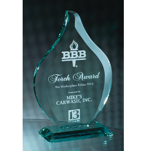 8 3/4" Jade Crystal Flame 