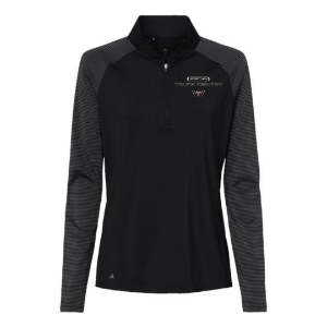 Adidas - Womens Stripe Block Quarter-Zip Pullover 