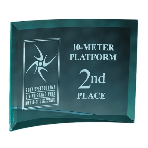 Bent Jade Crystal Crescent (3 sizes) 