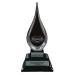 Black Teardrop on Double Base - AWA-G1204