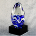 Blue And White Art Glass Egg - AAA - Blue And White Art Glass Egg