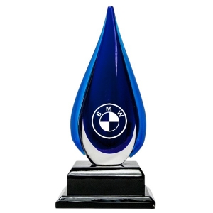 Blue Teardrop on Base 