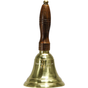 Brass Bell With Wood Handle 