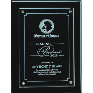 Cantebury Ebony Crystal Plaque (3 sizes) 