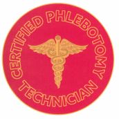 Certified Phlebotomy Technician Pin Red 