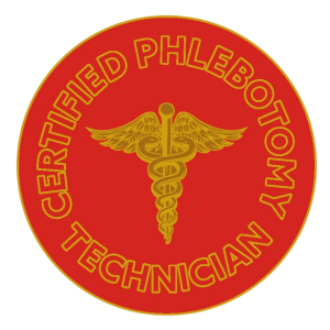 Certified Phlebotomy Technician Pin Red 