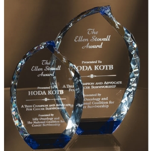 Chipped Ice Crystal with Blue Accent (2 Sizes) 