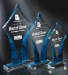 Colored/Clear Diamond Acrylic Trophy (3 sizes & 4 colors) - AWA - Diamond Acrylic Award
