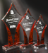Colored/Clear Diamond Acrylic Trophy (3 sizes & 4 colors) - AWA - Diamond Acrylic Award