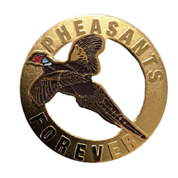 Lapel Pin - Cut out Flying Pheasant 