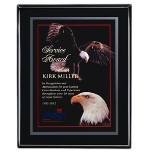 Ebony Finish Plaque with Metal Plate (4 sizes) 