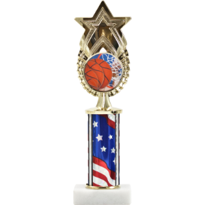 Exclusive Star Figure With Round Column On Black Base 