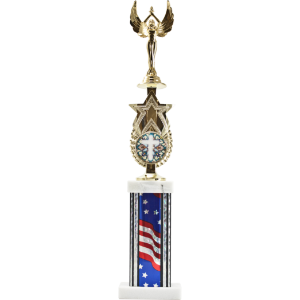 Exclusive Star Riser With Rectangle Column Award Trophy 