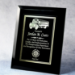 Executive Black Mirrored Glass Plaque With Plate - AAA - Executive Black Mirrored Glass Plaque With Plate