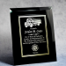 Executive Black Mirrored Glass Plaque With Plate - AAA - Executive Black Mirrored Glass Plaque With Plate