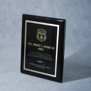 Executive Ebony Piano Finish Plaque 