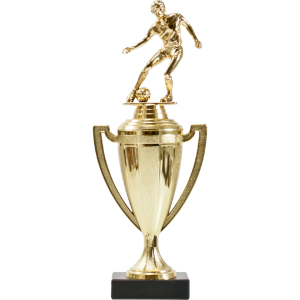 Figurine & Cup On Marble Base Trophy 