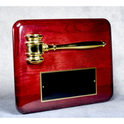 Gavel With Piano Finish Plaque 