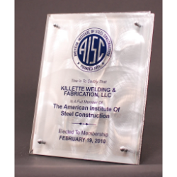 Glass Floating Plaque 