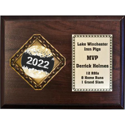 Horizontal Diamond Medal Plaque 