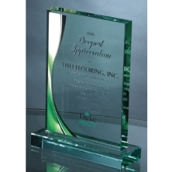 Jade Crystal on Glass Base (3 sizes) 
