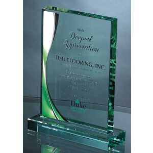 Jade Crystal on Glass Base (3 sizes) 