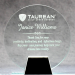 Jade Glass Circle With Chrome Stand - AAA - Jade Glass Circle With Chrome Stand