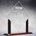 Jade Glass Diamond On Piano Wood Base - AAA - Jade Glass Diamond On Piano Wood Base